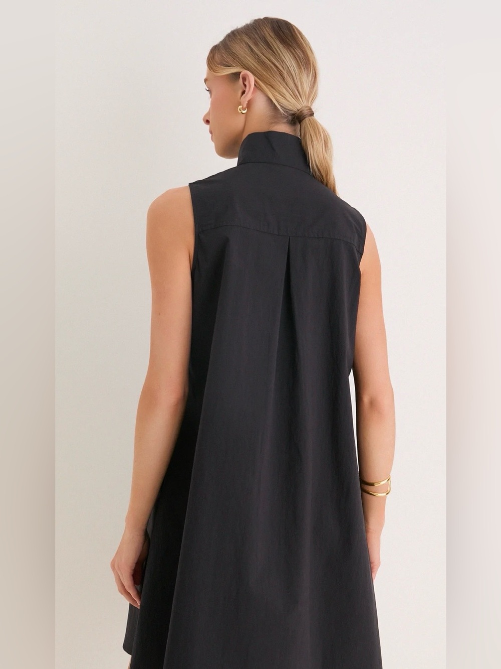 Tuckernuck Charlie Black Sleeveless Button Front A-Line Dress Small - Picture 4 of 11